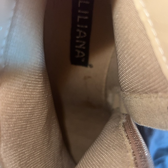 Liliana snake print with gold hardware 3” heel booties - Picture 4 of 14